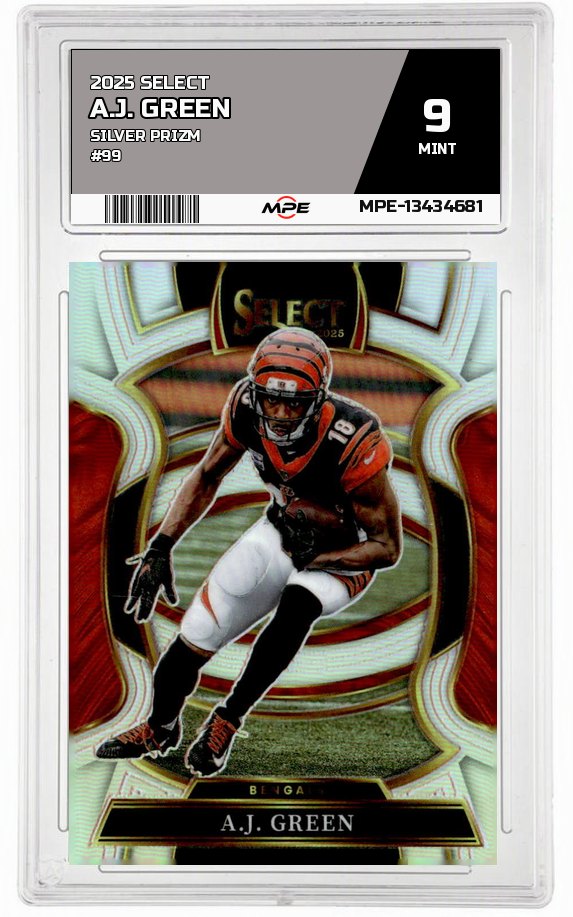 2025 SELECT SILVER PRIZM #99 A.J. GREEN MPE 9 MINT — graded card auctioned from the MPE vault