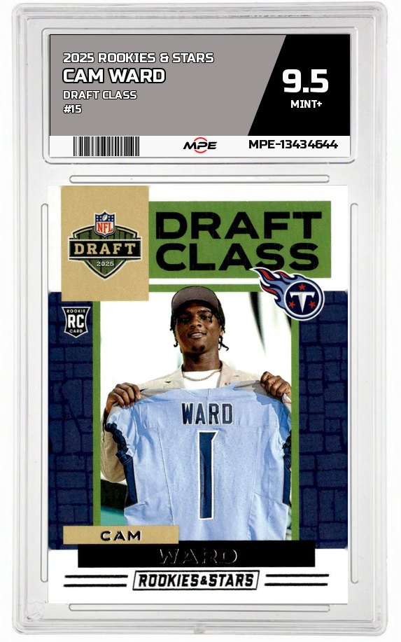 2025 ROOKIES & STARS DRAFT CLASS #15 CAM WARD MPE 9.5 MINT+ — graded card auctioned from the MPE vault
