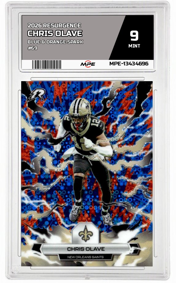 2026 RESURGENCE BLUE & ORANGE SPARK #69 CHRIS OLAVE MPE 9 MINT — graded card up for auction
