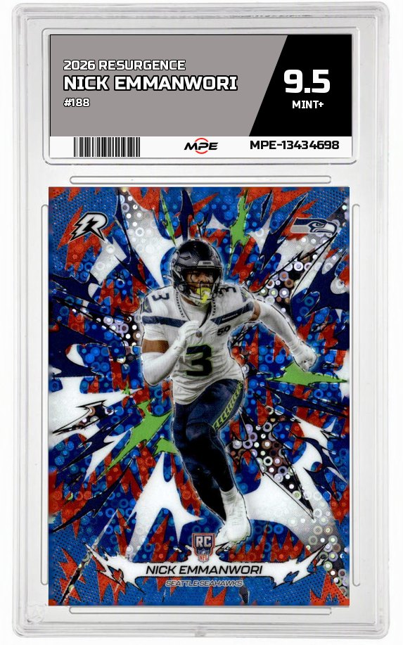 2026 RESURGENCE #188 NICK EMMANWORI MPE 9.5 MINT+ — graded card up for auction