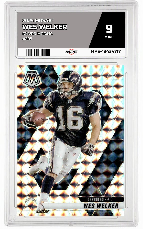 2025 MOSAIC SILVER MOSAIC #205 WES WELKER MPE 9 MINT — graded card up for auction