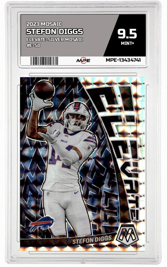 2023 MOSAIC ELEVATE-SILVER MOSAIC #E-SD STEFON DIGGS MPE 9.5 MINT+ — graded card up for auction
