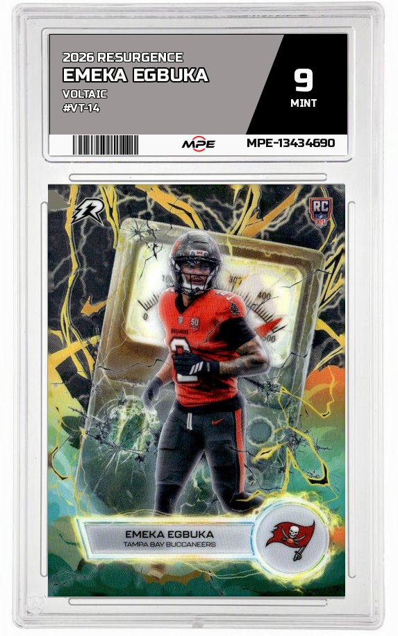 2026 RESURGENCE VOLTAIC #VT-14 EMEKA EGBUKA MPE 9 MINT — graded card auctioned from the MPE vault