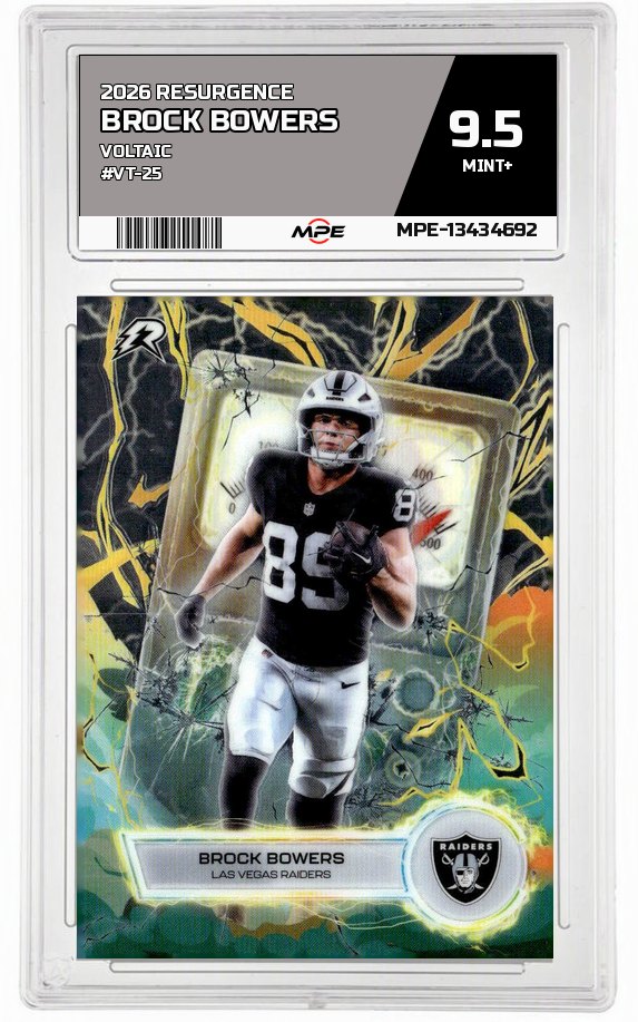 2026 RESURGENCE VOLTAIC #VT-25 BROCK BOWERS MPE 9.5 MINT+ — graded card auctioned from the MPE vault