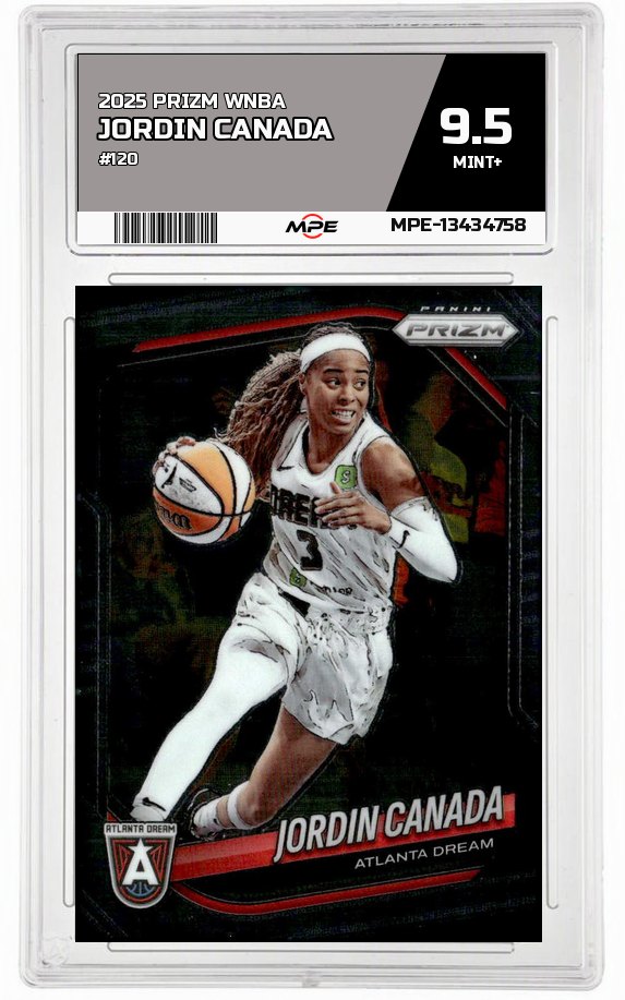 2025 PRIZM WNBA #120 JORDIN CANADA MPE 9.5 MINT+ — graded card auctioned from the MPE vault