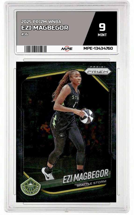 2025 PRIZM WNBA #36 EZI MAGBEGOR MPE 9 MINT — graded card auctioned from the MPE vault