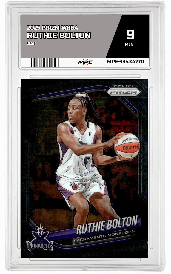 2025 PRIZM WNBA #40 RUTHIE BOLTON MPE 9 MINT — graded card auctioned from the MPE vault
