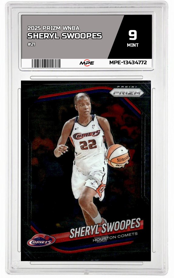 2025 PRIZM WNBA #21 SHERYL SWOOPES MPE 9 MINT — graded card auctioned from the MPE vault