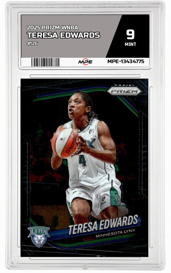 2025 PRIZM WNBA #126 TERESA EDWARDS MPE 9 MINT — graded card auctioned from the MPE vault