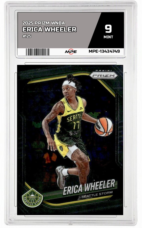 2025 PRIZM WNBA #125 ERICA WHEELER MPE 9 MINT — graded card auctioned from the MPE vault