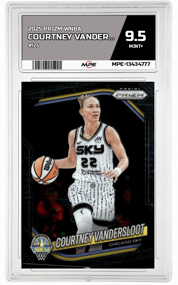2025 PRIZM WNBA #124 COURTNEY VANDERSLOOT MPE 9.5 MINT+ — graded card up for auction