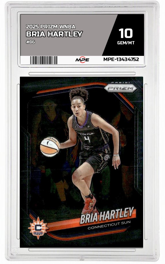 2025 PRIZM WNBA #86 BRIA HARTLEY MPE 10 GEM/MT — graded card auctioned from the MPE vault