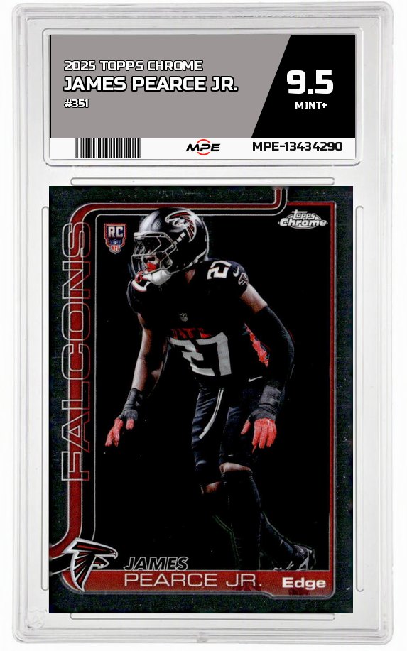 2025 TOPPS CHROME #351 JAMES PEARCE JR. MPE 9.5 MINT+ — graded card auctioned from the MPE vault