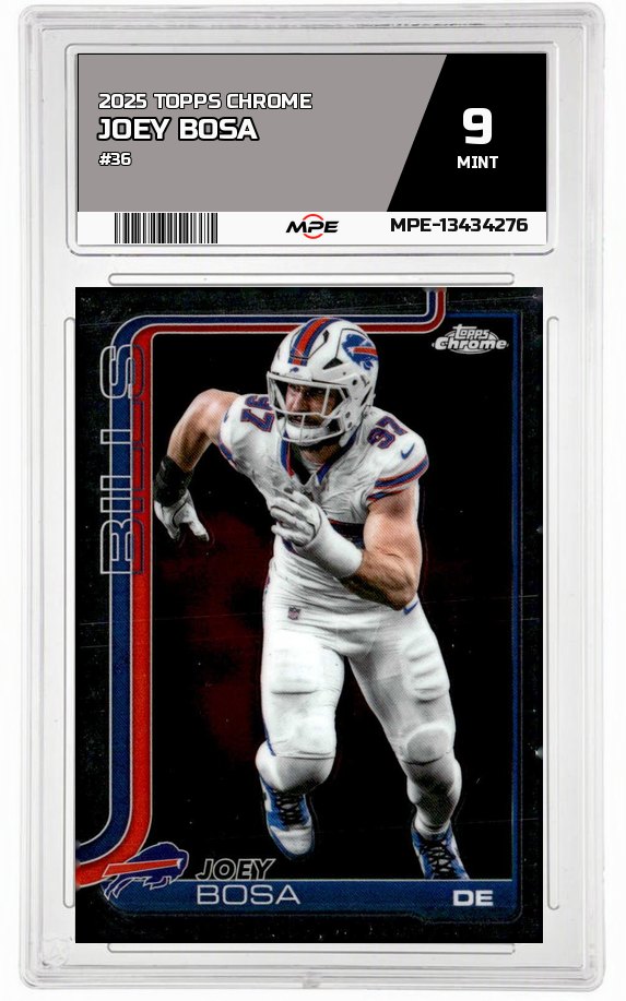 2025 TOPPS CHROME #36 JOEY BOSA MPE 9 MINT — graded card auctioned from the MPE vault