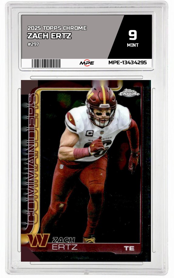 2025 TOPPS CHROME #297 ZACH ERTZ MPE 9 MINT — graded card auctioned from the MPE vault