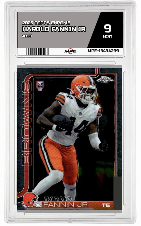 2025 TOPPS CHROME #339 HAROLD FANNIN JR MPE 9 MINT — graded card auctioned from the MPE vault