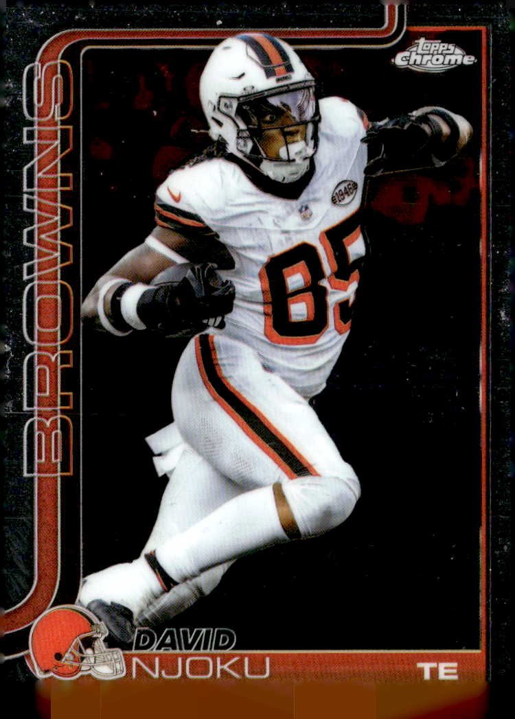2025 Topps Chrome David Njoku graded slab
