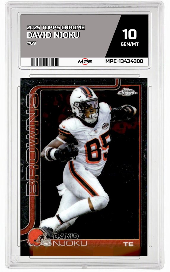 2025 TOPPS CHROME #69 DAVID NJOKU MPE 10 GEM/MT — graded card auctioned from the MPE vault