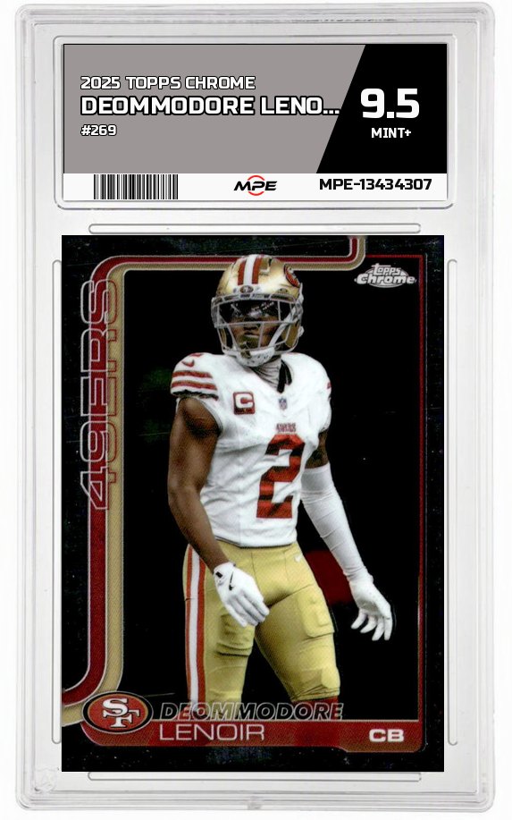 2025 TOPPS CHROME #269 DEOMMODORE LENOIR MPE 9.5 MINT+ — graded card auctioned from the MPE vault