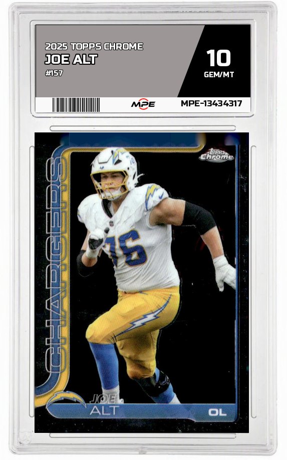 2025 TOPPS CHROME #157 JOE ALT MPE 10 GEM/MT — graded card auctioned from the MPE vault
