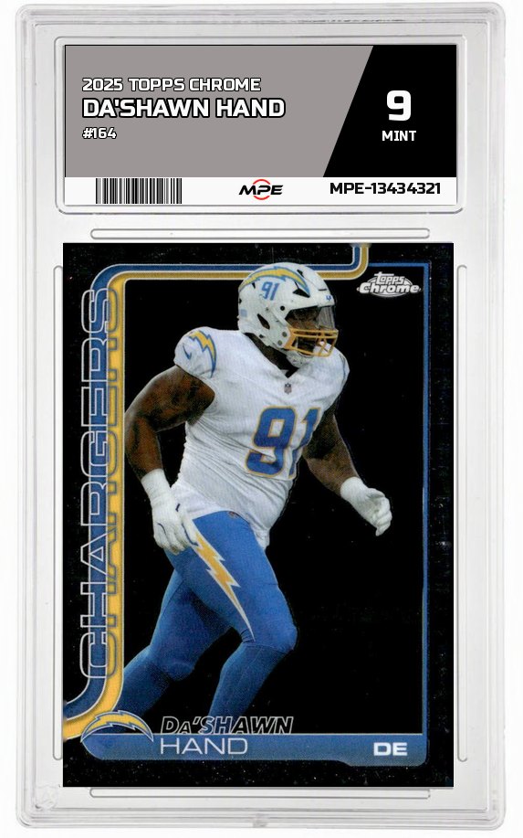 2025 TOPPS CHROME #164 DA'SHAWN HAND MPE 9 MINT — graded card auctioned from the MPE vault