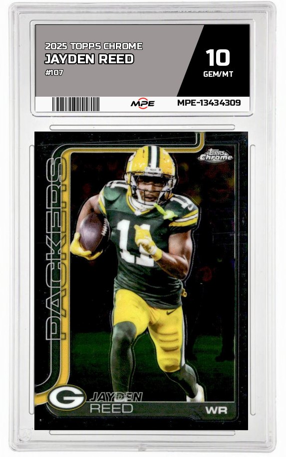 2025 TOPPS CHROME #107 JAYDEN REED MPE 10 GEM/MT — graded card auctioned from the MPE vault