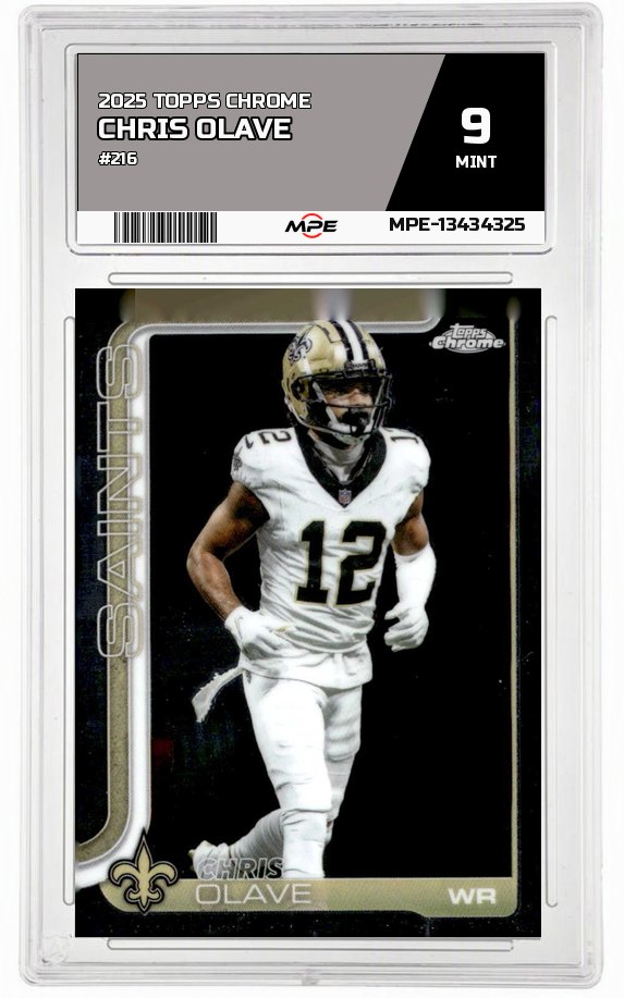 2025 TOPPS CHROME #216 CHRIS OLAVE MPE 9 MINT — graded card auctioned from the MPE vault