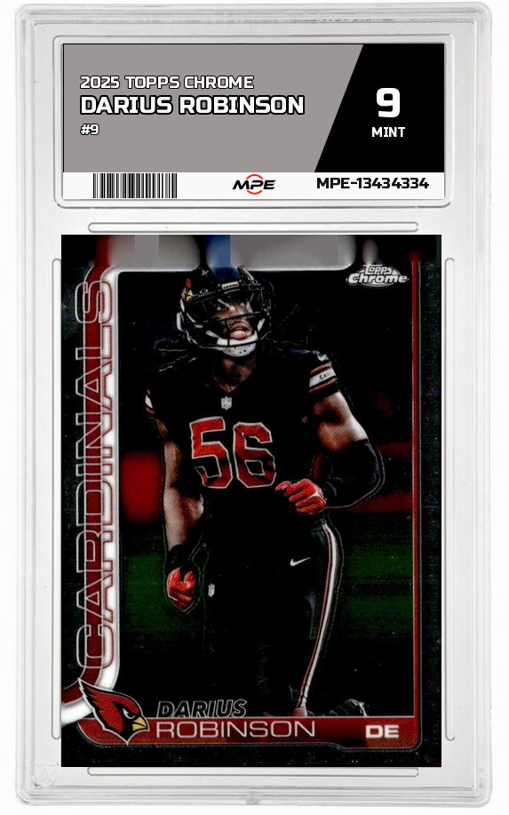 2025 TOPPS CHROME #9 DARIUS ROBINSON MPE 9 MINT — graded card auctioned from the MPE vault