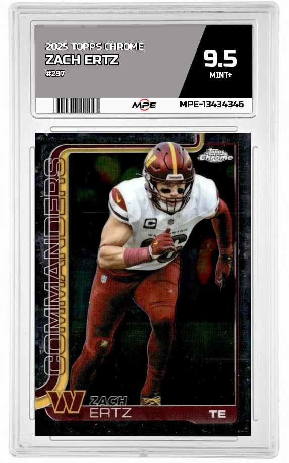 2025 TOPPS CHROME #297 ZACH ERTZ MPE 9.5 MINT+ — graded card auctioned from the MPE vault