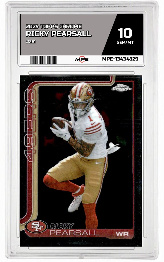 2025 TOPPS CHROME #261 RICKY PEARSALL MPE 10 GEM/MT — graded card auctioned from the MPE vault