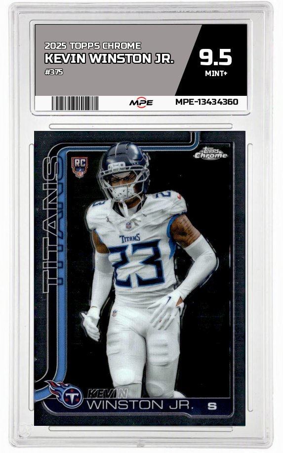 2025 TOPPS CHROME #375 KEVIN WINSTON JR. MPE 9.5 MINT+ — graded card auctioned from the MPE vault