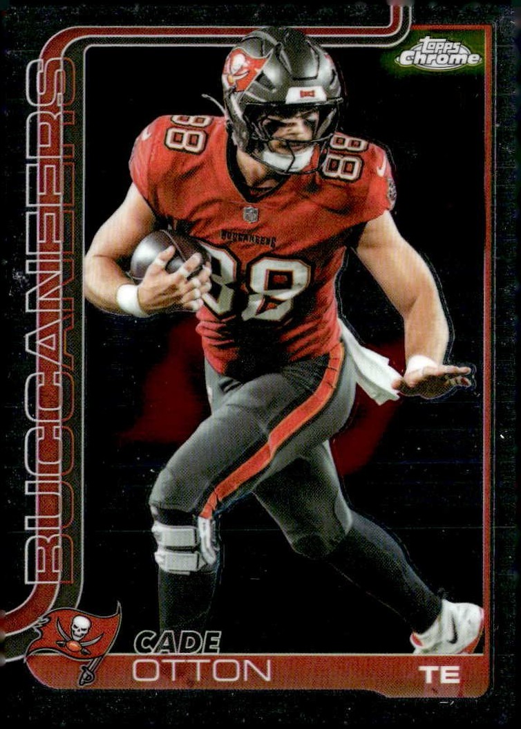 2025 Topps Chrome Cade Otton graded slab