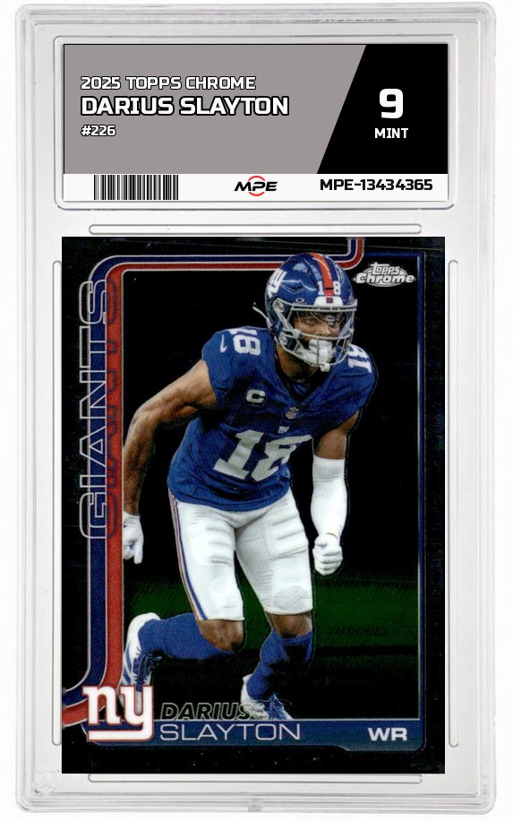 2025 TOPPS CHROME #226 DARIUS SLAYTON MPE 9 MINT — graded card auctioned from the MPE vault