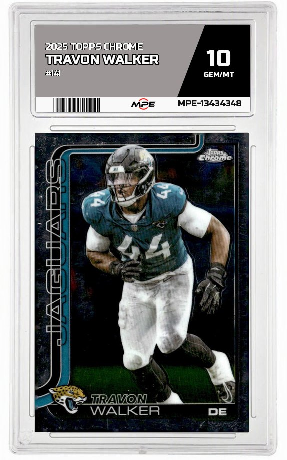 2025 TOPPS CHROME #141 TRAVON WALKER MPE 10 GEM/MT — graded card auctioned from the MPE vault