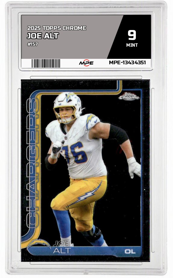 2025 TOPPS CHROME #157 JOE ALT MPE 9 MINT — graded card auctioned from the MPE vault