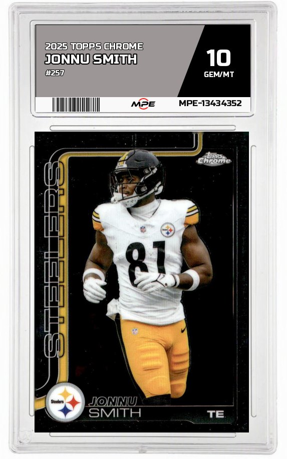 2025 TOPPS CHROME #257 JONNU SMITH MPE 10 GEM/MT — graded card auctioned from the MPE vault
