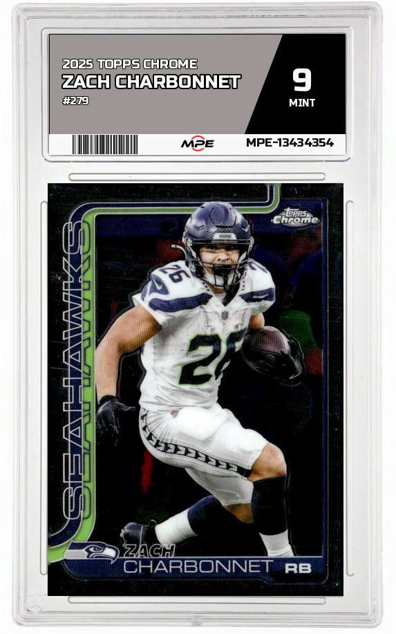 2025 TOPPS CHROME #279 ZACH CHARBONNET MPE 9 MINT — graded card auctioned from the MPE vault