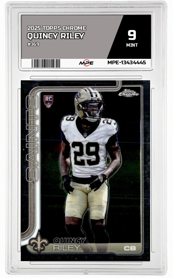 2025 TOPPS CHROME #369 QUINCY RILEY MPE 9 MINT — graded card up for auction