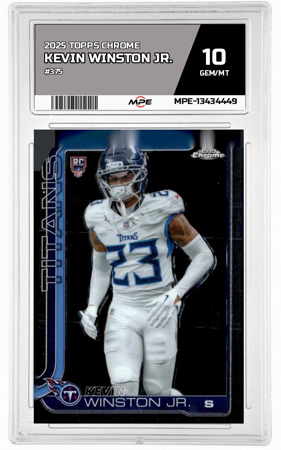 2025 TOPPS CHROME #375 KEVIN WINSTON JR. MPE 10 GEM/MT — graded card auctioned from the MPE vault