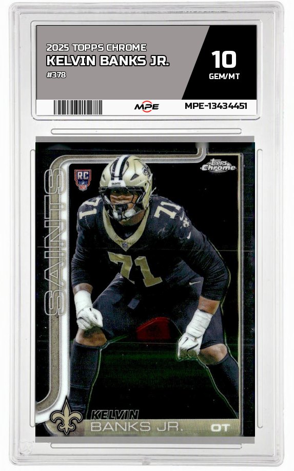 2025 TOPPS CHROME #378 KELVIN BANKS JR. MPE 10 GEM/MT — graded card up for auction