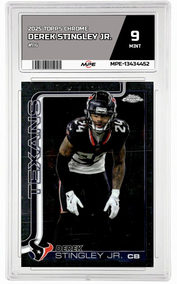 2025 TOPPS CHROME #116 DEREK STINGLEY JR. MPE 9 MINT — graded card auctioned from the MPE vault