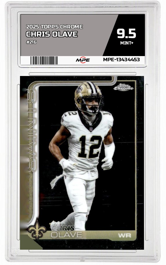 2025 TOPPS CHROME #216 CHRIS OLAVE MPE 9.5 MINT+ — graded card up for auction