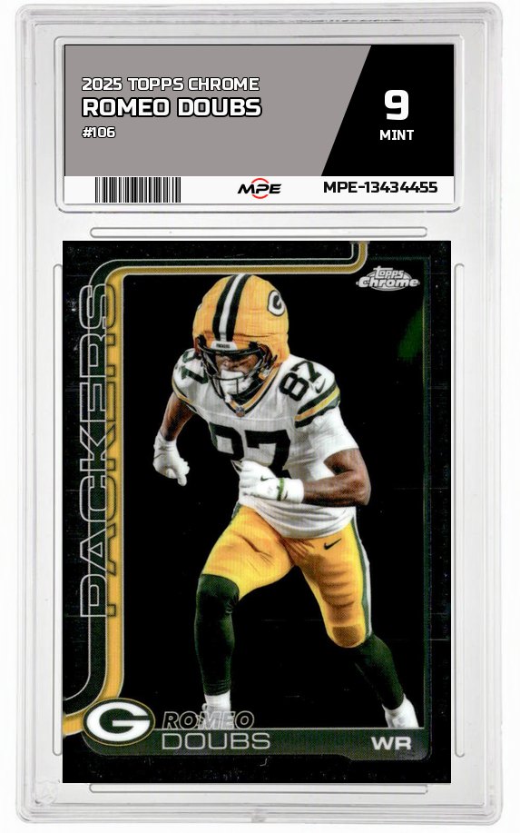 2025 TOPPS CHROME #106 ROMEO DOUBS MPE 9 MINT — graded card up for auction