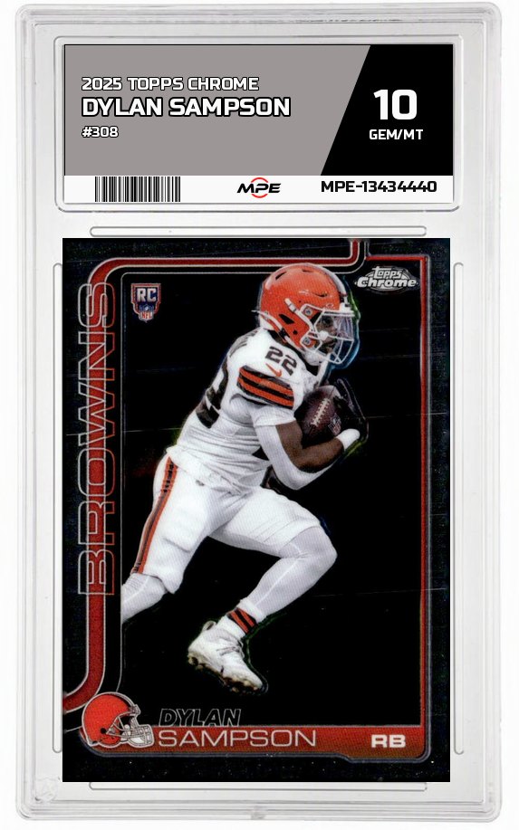 2025 TOPPS CHROME #308 DYLAN SAMPSON MPE 10 GEM/MT — graded card up for auction