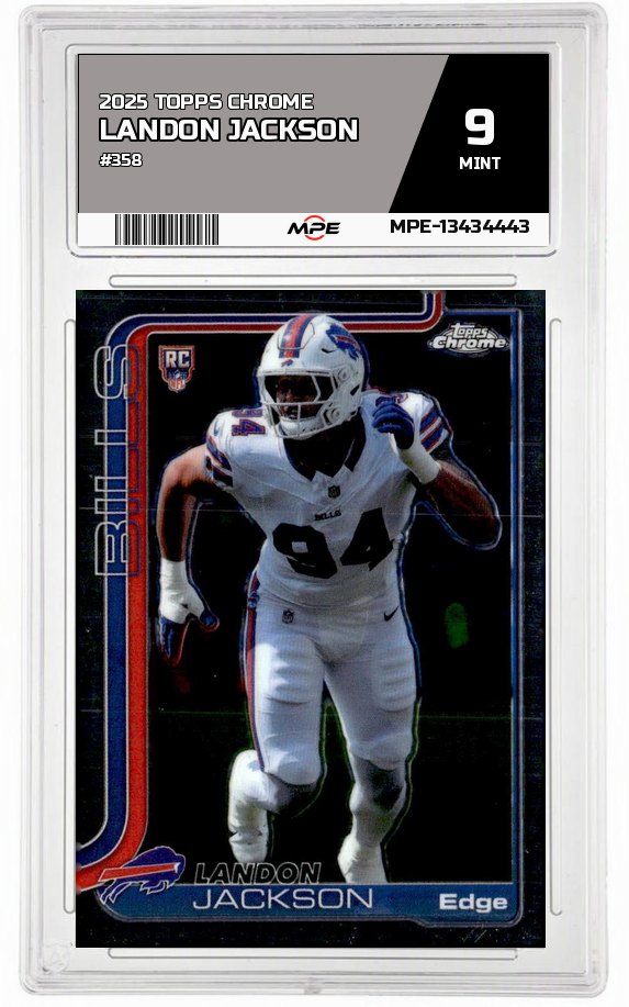 2025 TOPPS CHROME #358 LANDON JACKSON MPE 9 MINT — graded card up for auction