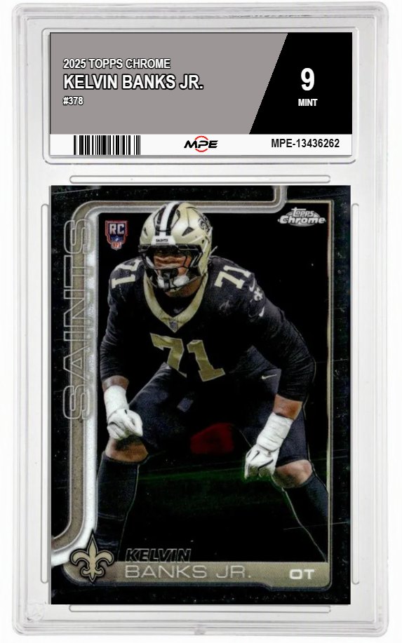 2025 TOPPS CHROME #378 KELVIN BANKS JR. MPE 9 MINT — graded card auctioned from the MPE vault