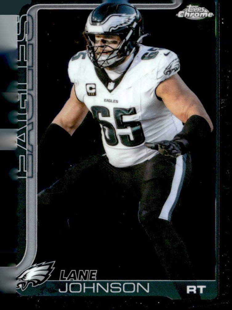 2025 Topps Chrome Lane Johnson graded slab
