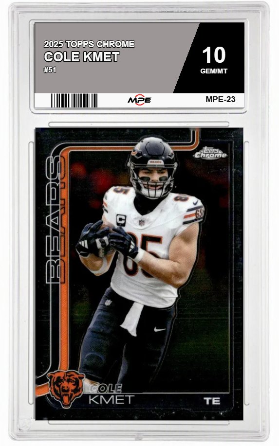 2025 TOPPS CHROME #51 COLE KMET MPE 10 GEM/MT — graded card auctioned from the MPE vault