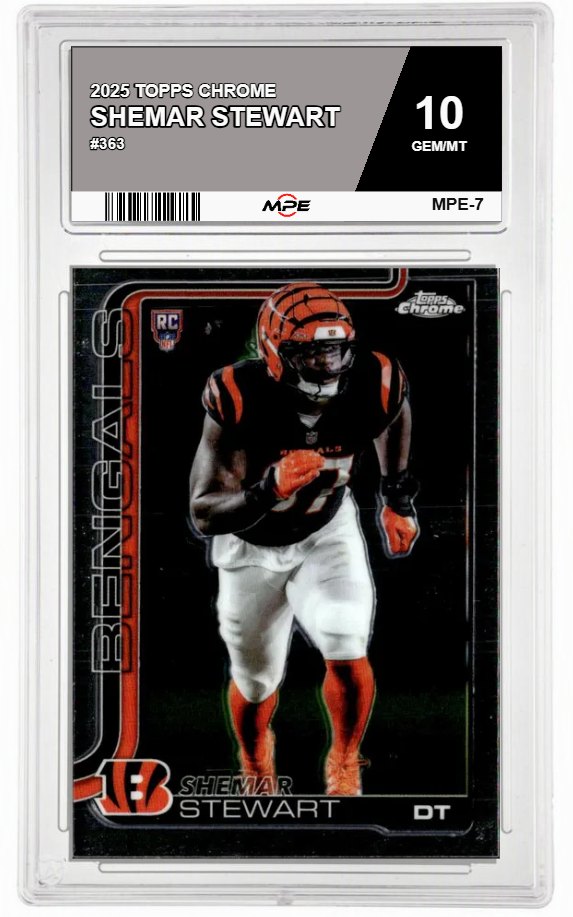 2025 TOPPS CHROME #363 SHEMAR STEWART MPE 10 GEM/MT — graded card auctioned from the MPE vault