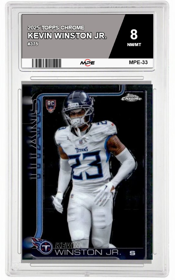 2025 TOPPS CHROME #375 KEVIN WINSTON JR. MPE 8 NM/MT — graded card auctioned from the MPE vault